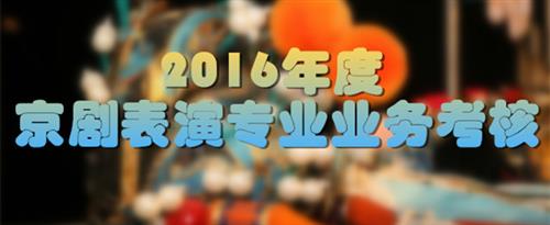 操逼黄色网站免费看国家京剧院2016年度京剧表演专业业务考...